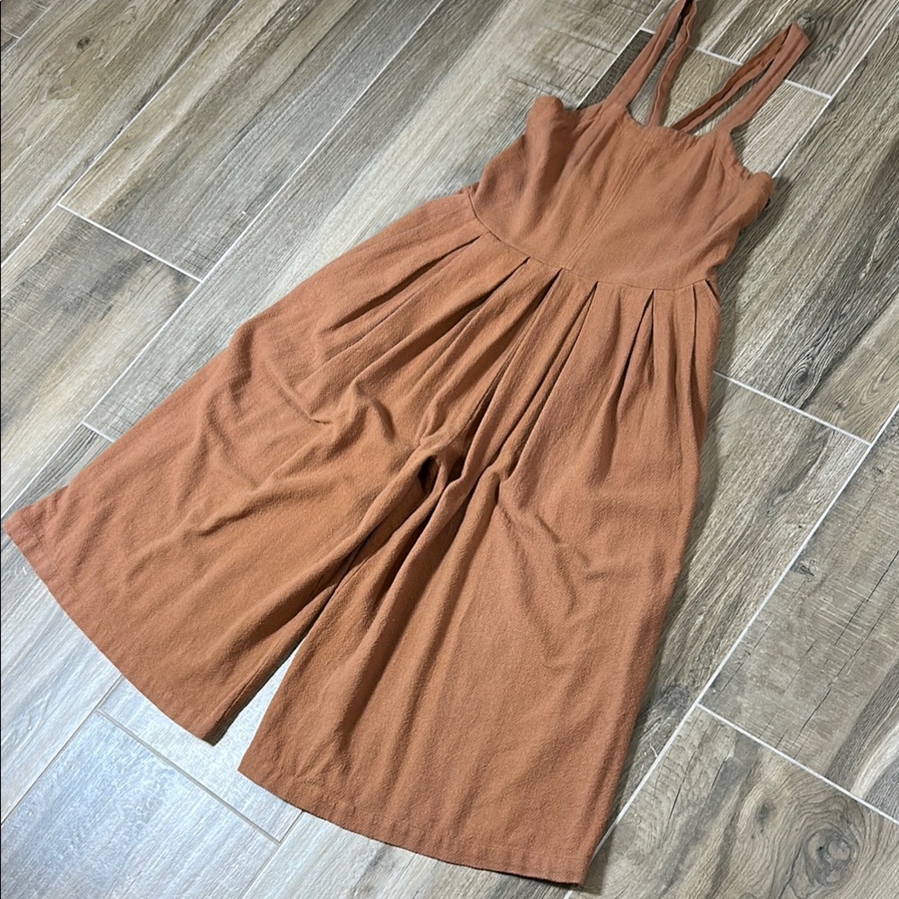 Free People Moonrise Romper XS Rust Color Women's Wide Leg - Picture 9 of 15